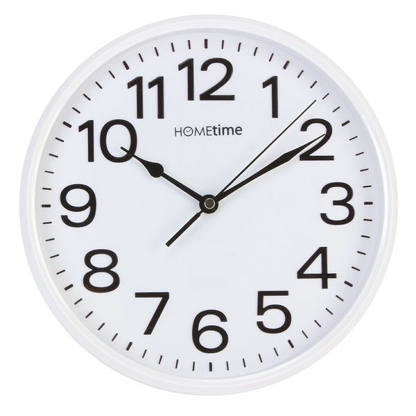 Stylish White Bold Classic Quartz Wall Clock Non Ticking Silent Sweeping Seconds
