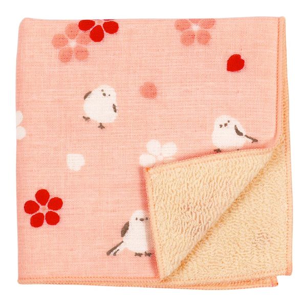Hamamonyo Washed Towel Handkerchief, Fluffy, Pink