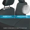 Solid Charcoal Gray Full Set Car Seat Covers Premium Stitched w/ Split Bench
