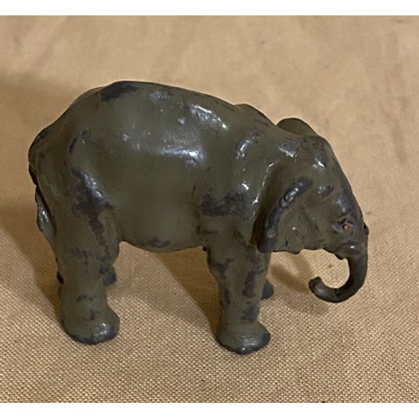 Vintage Elephant Lead Toy Figure Britains Circus Johillco Figure as-26