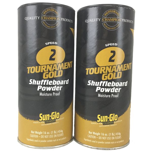 Twin Pack of Sun-Glo #2 Speed Shuffleboard Powder Wax