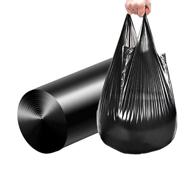 Garbage Bags, Deodorizing, Black, 100 Sheets (17.7 x 21.7 inches (45 x 55 cm), Easy to Open, Invisible Contents, Compatible with Square and Round Trash Cans, Environmentally Friendly Material