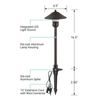 EDISHINE 4 Pack Low Voltage Landscape Lights Outdoor LED Pathway Light 150 LM