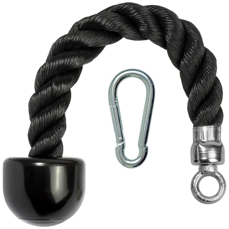 HXD-ERGO Single Tricep Touw, One Hand Tricepstouw met ergonomische handgrepen, 2 Stks Single End Touw Kabel Bijlage Tricep Biceps Pull Touw Triceps Kracht Touw - Blauw