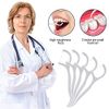 Leioua Dental Floss Picks 300 Counts Unflavored Durable Disposable Floss Threaders Pro Health Sticks for Adults and Kids 6 Travel Handy Cases
