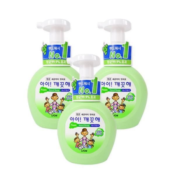 [JQ] Baby Hand Wash, Baby Clean Container, Hand Wash, Foam Soap, Hand Sanitizer, 250ml, Green Grape - 3ea