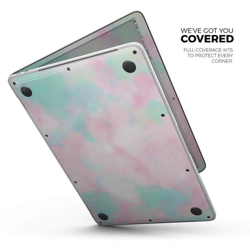 Design Skinz Pretty Pastel Clouds V7 Full-Body Wrap Scratch Resistant Decal Skin-Kit Compatible with MacBook 14" Pro M1 (A2442)