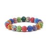 Multi colour Disco Balls/Shamballa Beads Stretchable Bracelet