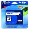 Brother P-touch TZe Laminated Tape Cartridge (12mm Black on White tape)