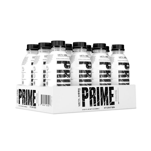 Prime Hydration Drink Meta Moon 16.9oz Bottles 12 Pack by KSI and Logan Paul