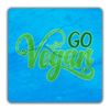 Shopagift Go Vegan 2 Pack Coasters - 9cm x 9cm
