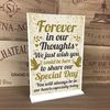 RED OCEAN Wedding Memory Memorial Table Decoration Standing Plaque Wedding Decoration Keepsake