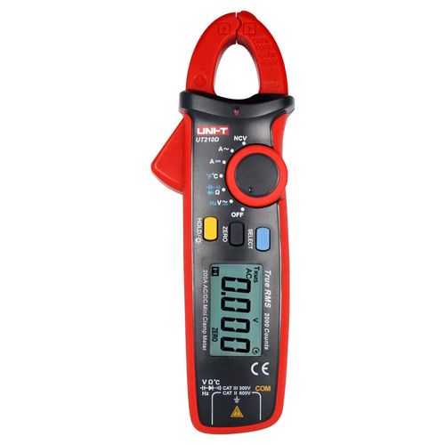 UNI-T UT210D Digital Clamp Meter AC/DC Current Voltage Resistance Capacitance Multimeter