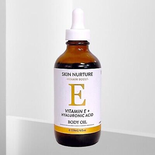 Skin Nurture Vitamin Boost Vitamin E + Hyaluronic Acid Body Oil 4 fl oz New!