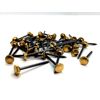 40 Hardened picture pins with knurled brass head