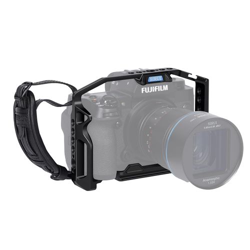 SIRUI X-H2 X-H2S Camera Cage with Wrist Strap, Aluminium Frame Case for FUJIFILM X-H2/X-H2S with NATO Rail, QR Plate for Arca, Cold Shoe, 3/8" and 1/4" Threads Compatible with DJI Stabilizers