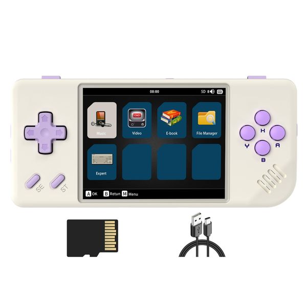 RG28XX Handheld Game Console Retro 2.83-inch Screen Video Game Player (White)