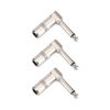 3Pcs Guitar Cable Plug, 6.3mm 1/4inch L Type Instrument Audio Microphone Cable Connector Right Angle Plug Jack