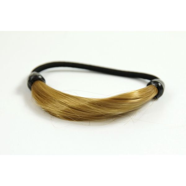 WIG ME UP - Unsichtbarer Haarbinder, Kunsthaar Haargummi in Haaroptik, Zopfgummi, Zopfband mit elastischem Zug, Blond Hellblond NHA-003B-25