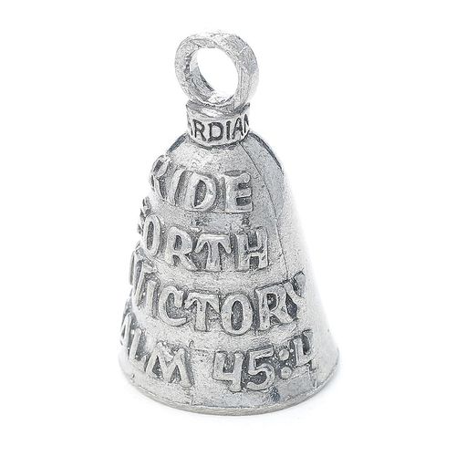 Guardian Bell PSALM 45:4 Biker Prayer Fits any Harley/Motorcycle THE ORIGINAL BIKER BELL, 1.5, Silver
