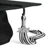 Endea Graduation Mixed Double Color Tassel with Silver Date Drop (Black/White, 2026)