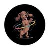 Hula Hoop Dachshund PopSockets Adhesive PopGrip