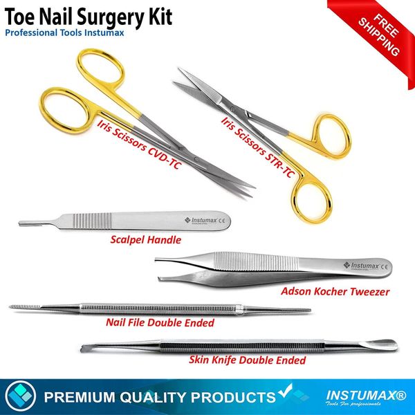 Chiropody Basic Toenail Surgery Kit Scissors Ingrown Nail Removal Scalpel Handle