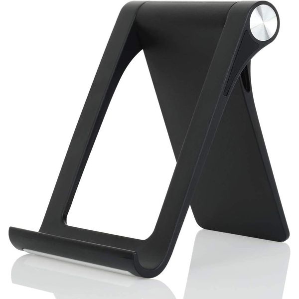 DN-Technology Pixel 8A Phone Stand for Desk, Tablet Holder Tabletop Stand Multi-Angle Worktop Universal Phone Holder Compatible With Google Pixel 8A (BLACK)