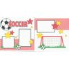 Soccer Scrapbook Set - 5 Double Page Layouts