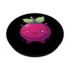 Vegane Rüben Kawaii Vegetarisches Gemüse PopSockets mit austauschbarem PopGrip