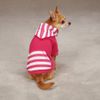 East Side Collection Polyester/Cotton Brite Stripe Dog Pullover, X-Small, 10-Inch, Raspberry