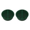 4" Outdoor Round Flat Drain Grate Cover (2, Green)