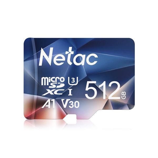 Netac Microsd Card, 512GB Max100MB/s Switch, Micro SD Card Support, MicroSDXC, UHS-I, U3, A1, V30, C10, Exfat Format