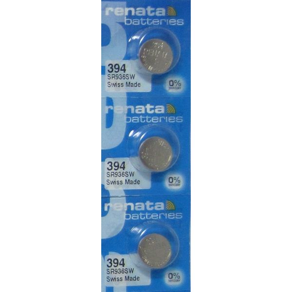 3 Renata 394 Button Cell watch Batteries