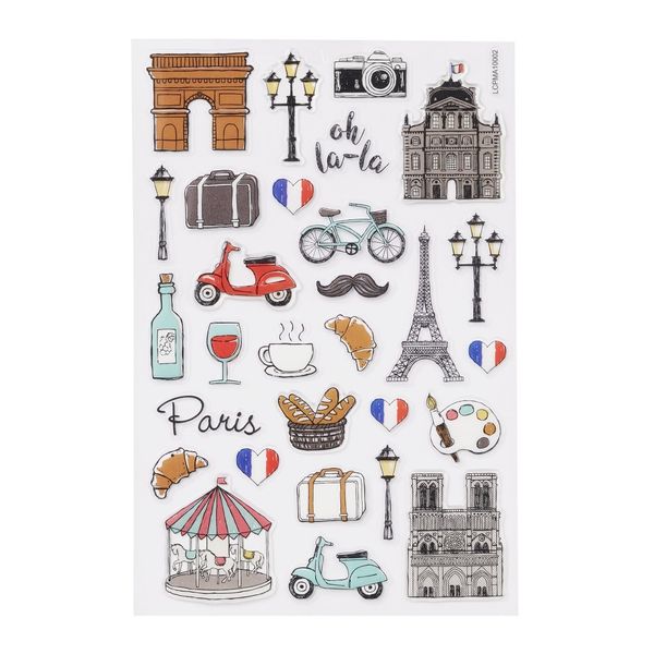 Hobbyfun GLOSSY Stickers France Sheet 10 x 15 cm