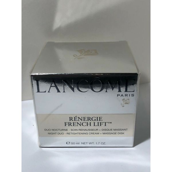 LANCOME Renergie French Lift Night Duo Retightening Cream & Massage Disk 1.7 oz