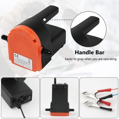 flintronic 12V/80W Oil Change Pump Extractor with Tubes, Oil/Diesel Fluid Extractor Pump, Oil Suction Pump, Changing Engine Oil Transfer Pump for Truck Rv Boat ATV Auto Car Motorbike