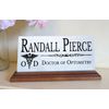 Optometrist Desk Nameplate – Personalized Marble Gift for ODs