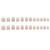 24pcs Bride Nail Tips Plain Nail Tips with Double-sided Adhesive Tape Short Nail Tips Girly Nails