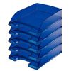 Esselte Leitz Briefkorb A4 transparent Plus (5er Pack | blau)