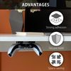 MyGadget PS5 / PS4 Controller Under the Table - 2 x Mounting Methods (Glue or Screw) - Horizontal Table Mount - Stand in Black
