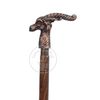 Antique Brass Walking Stick with Solid Brass Dragon Brown Handle Cane for Elderly & Unisex