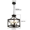 Dining Room Ceiling Light Rustic Chandelier Fixture Pendant Hanging Lamp Black