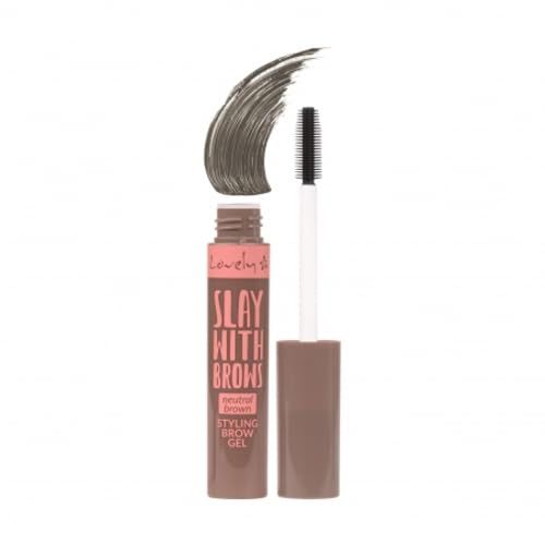 LOVELY Slay with Brows Styling Brow Gel Tono N2, Gel per sopracciglia per definizione e controllo duraturo, 9 g, ideale per una finitura naturale