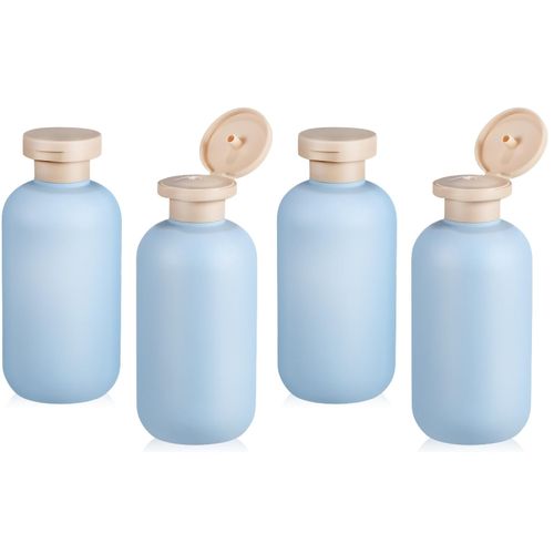 Healeved 4PCS Travel Bottles for Toiletries 200ml/6.7oz - Refillable Shampoo and Lotion Containers With Flip Cap Squeeze Bottles