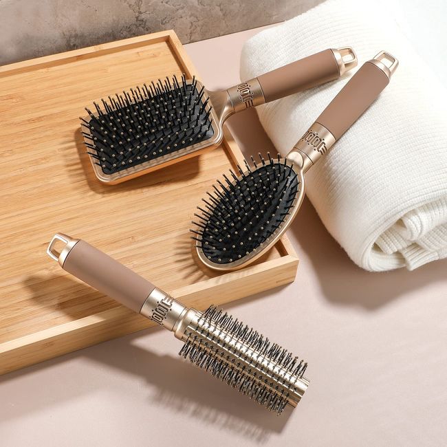  NVTED Hair Brush Set with Detangling Nylon Pins