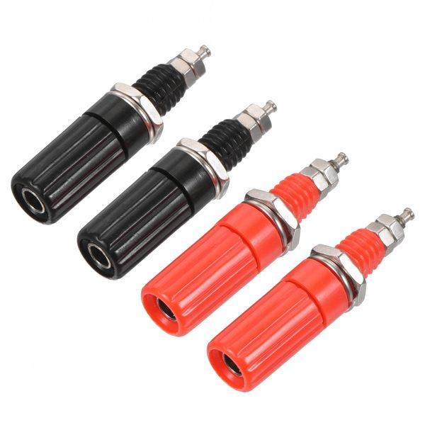 uxcell Binding Post Speaker Terminal for 4mm Banana Plug Red Black 4pcs