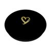 Gelb Herz Minimalistisch Schwarz PopSockets Klebender PopGrip