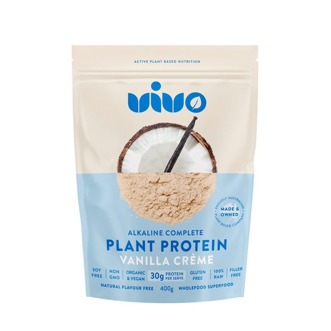 New Vivo Alkaline Complete Plant Protein Vanilla Creme 400g Organic