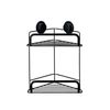 Croydex Stick 'n' Lock 2 Tier Corner Basket Matt Black